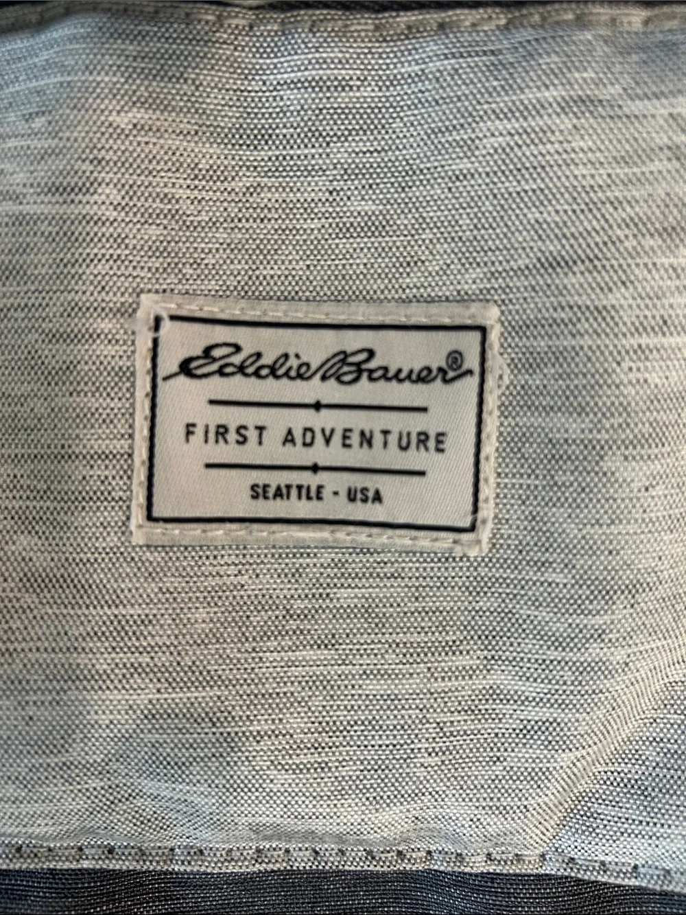 Eddie Bauer Two-Tone Gray and Tan Accent Backpack
